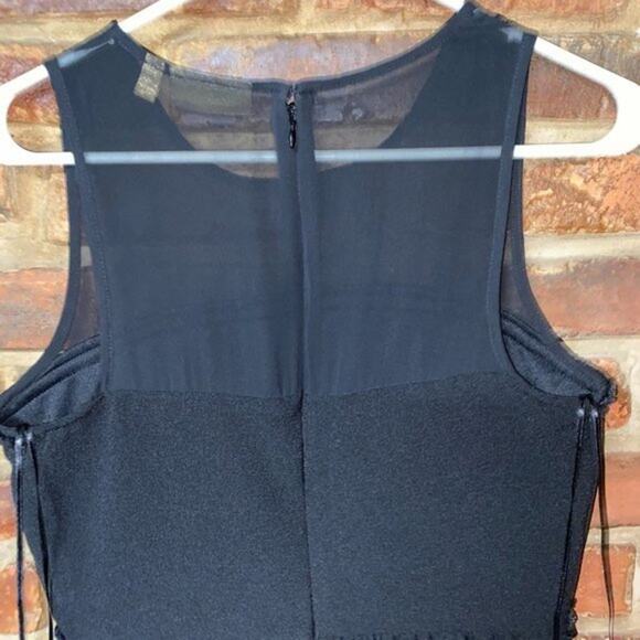Princess Vera Wang Black Beaded Mesh Mini Dress Junior's Size 7 - Picture 9 of 9